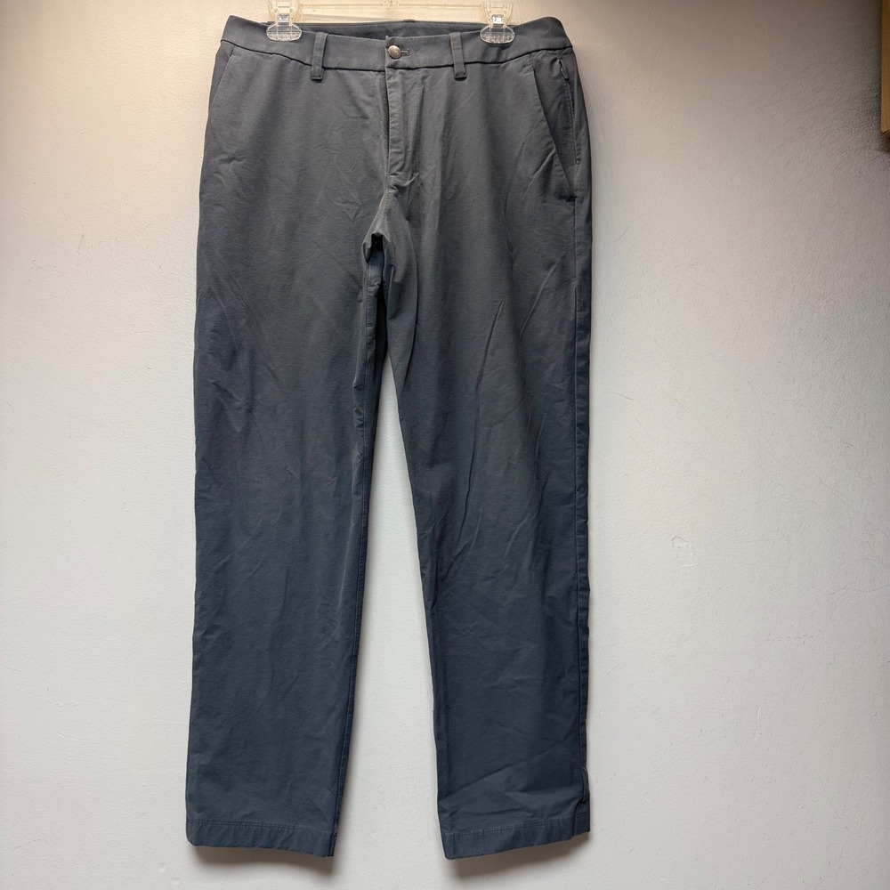 Lululemon Commission Pants Mens 32 Grey Excellent Chino Technical Stretch 15438